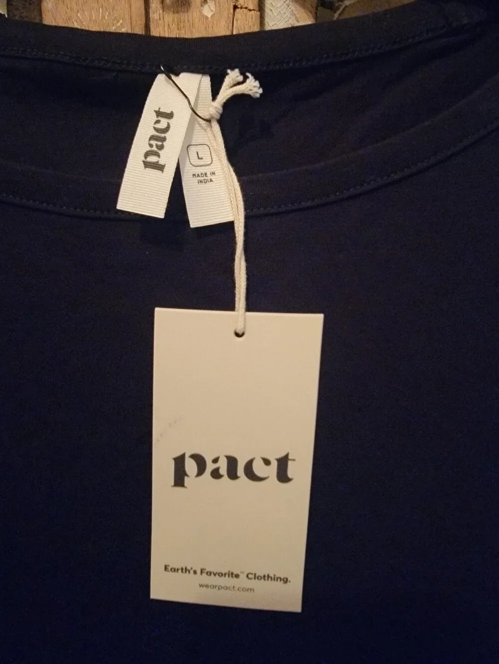 NWT Pact Organic Cotton Fit & Flare Petal Sleeve Dress Black Pockets Large - Picture 7 of 10